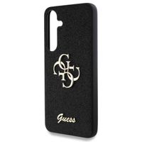 Guess Coque 4G Metal Logo Glitter Samsung Galaxy S25 - Noir