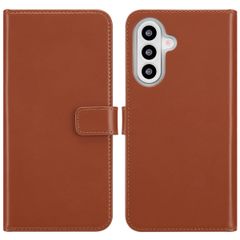 Selencia Étui portefeuille en cuir véritable Samsung Galaxy A26 - Marron clair