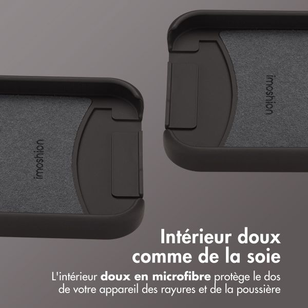 imoshion Coque arrière Color avec cordon amovible et MagSafe Apple iPhone 15 Pro - Black Coffee