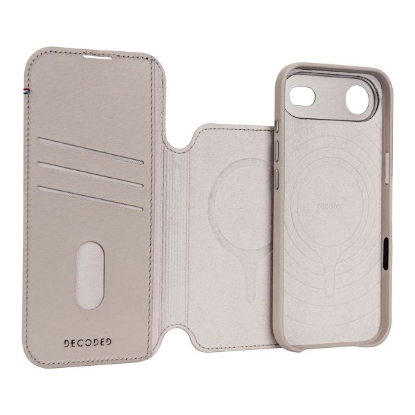 Decoded Portefeuille détachable 2 en 1 en cuir MagSafe Apple iPhone 17 Pro - Solid Clay