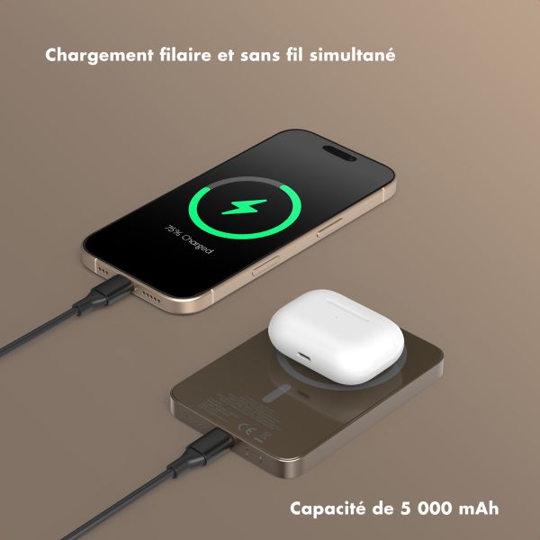 Selencia Powerbank Vivid 5 000 mAh - MagSafe et Qi - Desert Gold / Country Moo'd