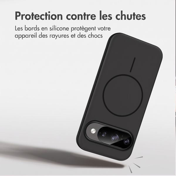 imoshion Coque arrière Color avec Thin MagSafe Ring Google Pixel 9 / 9 Pro - Noir