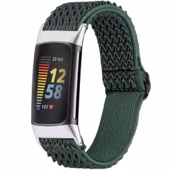 imoshion Bracelet en nylon élastique Fitbit Charge 5 - Vert