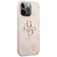 Guess Coque 4G Metal Logo Backcover Apple iPhone 13 - Rose & Or