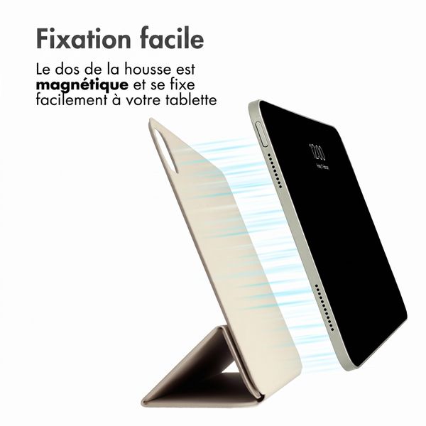 imoshion Magnetic etui de téléphone portefeuille Apple iPad 11 (2025) 11 pouces A16 / iPad 10 (2022) 10.9 pouces - Beige