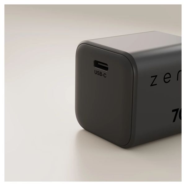 Zens Chargeur compact USB-C 70W - Adaptateur secteur - Noir