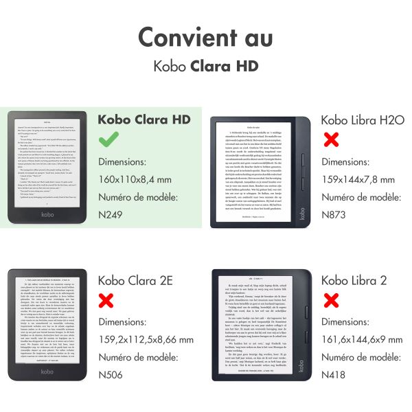 imoshion Étui á rabat Kobo Clara HD - Bleu foncé