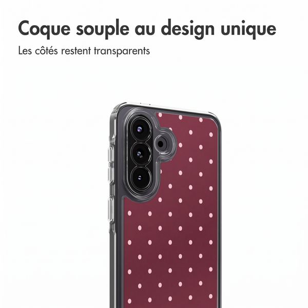 imoshion Coque Design Samsung Galaxy A57 (5G) - Polka Dot Bordeaux