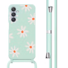 imoshion Coque design en silicone avec cordon Samsung Galaxy A25 (5G) - Green Flower Distance