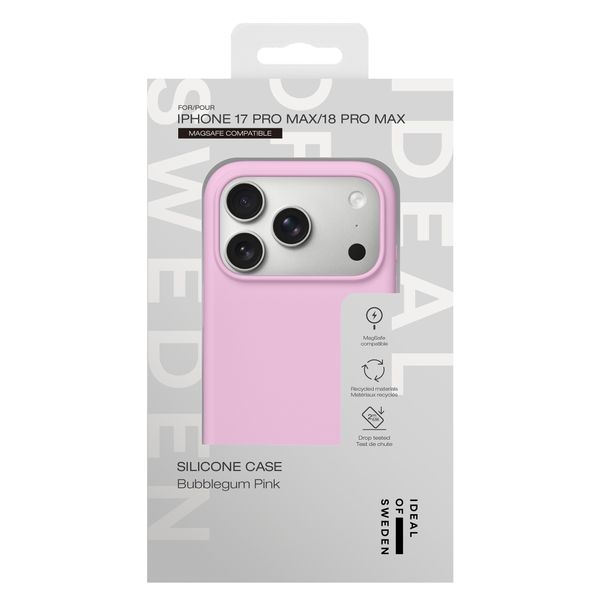 iDeal of Sweden Coque en silicone avec MagSafe Apple iPhone 18 Pro Max / 17 Pro Max - Bubblegum Pink