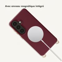 Selencia Coque arrière Rivièra avec MagSafe avec crochets amovibles Samsung Galaxy S26 - Bold Burgundy
