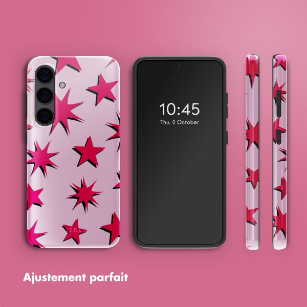 Selencia Coque arrière Vivid Samsung Galaxy S24 - Stars Rubine Red Light Pink