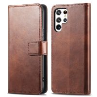 imoshion Étui de télephone portefeuille de luxe Samsung Galaxy S22 Ultra - Marron foncé