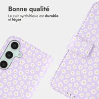 imoshion Étui de télephone portefeuille Design Samsung Galaxy S25 - White Daisy