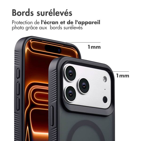 Accezz Coque Givrée Robuste avec MagSafe Apple iPhone 17 Pro Max - Noir