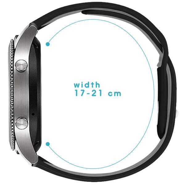 imoshion Bracelet sport silicone Samsung Galaxy Watch 3 (45 mm) / Watch (46 mm) / Gear S3 Frontier / Gear S3 Classic (22 mm) - Noir