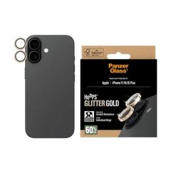 PanzerGlass Protection Caméra Hoops Optic Rings Apple iPhone 17 - Or Pailleté