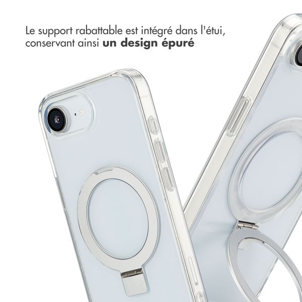 Accezz Coque Ring Stand avec MagSafe Apple iPhone 17e / 16e - Transparent