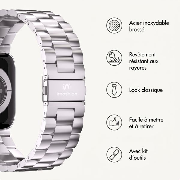imoshion Bracelet acier Apple Watch | 44/45/46/49 mm - Argent