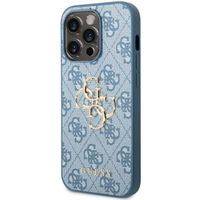 Guess Coque 4G Metal Logo Backcover Apple iPhone 14 Pro - Bleu