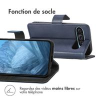 imoshion Étui de télephone portefeuille de luxe Google Pixel 9 / 9 Pro - Bleu foncé