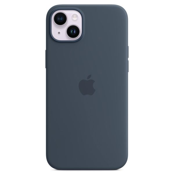 Apple Coque en silicone MagSafe Apple iPhone 14 Plus - Storm Blue