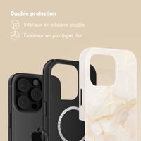 Selencia Coque arrière Vivid avec MagSafe Apple iPhone 16 Pro - Golden Beige Marble
