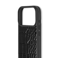 iDeal of Sweden Coque MagSafe en cuir végétalien Apple iPhone 18 Pro / 17 Pro - Black Croco