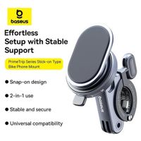 Baseus PrimeTrip support de téléphone 2-en-1 pour vélo / scooter / moto avec anneau support - Magnétique - Universel - Cosmic Black