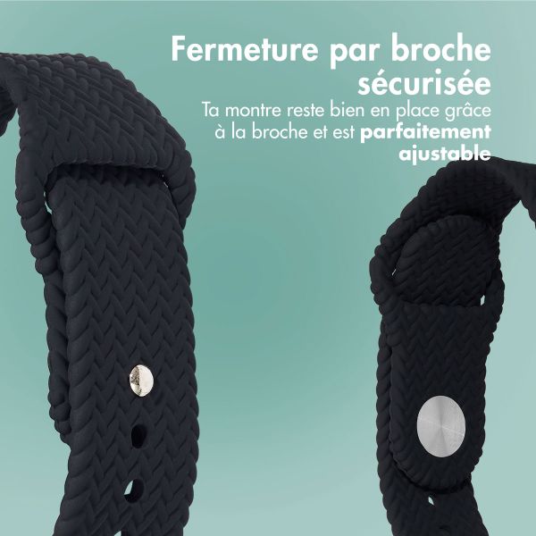 imoshion Bracelet tressé en silicone Apple Watch | 38/40/41/42 mm - Noir