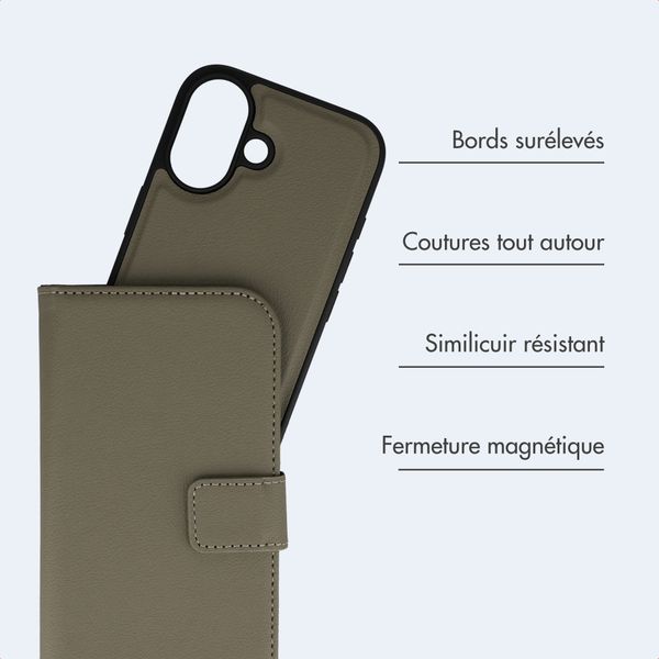 imoshion Étui portefeuille luxe 2-en-1 amovible Apple iPhone 17 - Vert