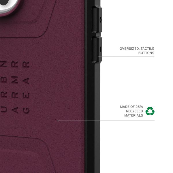UAG Coque Civilian MagSafe Apple iPhone 16 Pro - Bordeaux