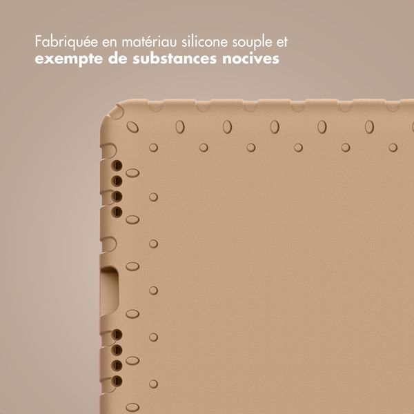 imoshion Coque kidsproof avec poignée Apple iPad 11 (2025) 11 pouces A16 / iPad 10 (2022) 10.9 pouces - Beige