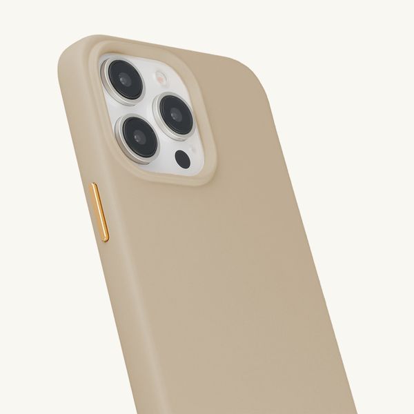 Selencia Coque arrière Rivièra avec MagSafe avec crochets amovibles Apple iPhone 15 Pro Max - Milky Latte