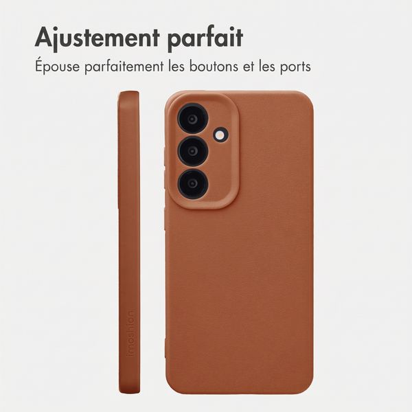 imoshion Coque arrière Texture Samsung Galaxy S25 - Marron