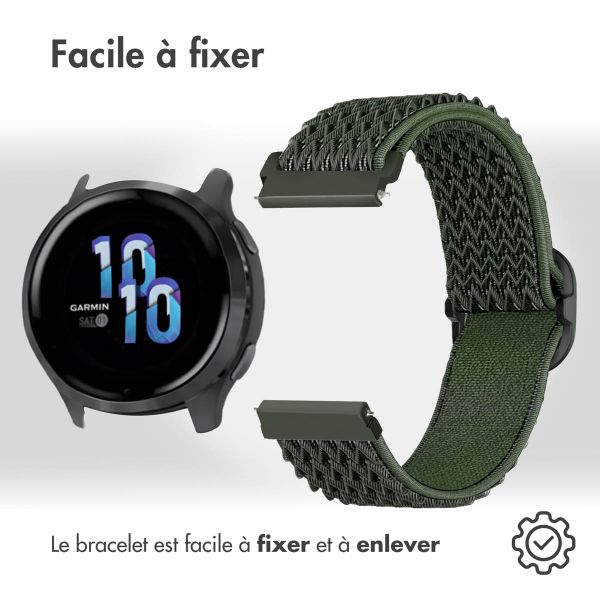 imoshion Bracelet en nylon élastique  - Connexion universelle 22 mm - Vert foncé