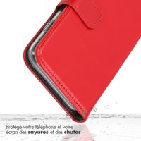 Selencia Étui portefeuille en cuir véritable Apple iPhone 11 - Rouge