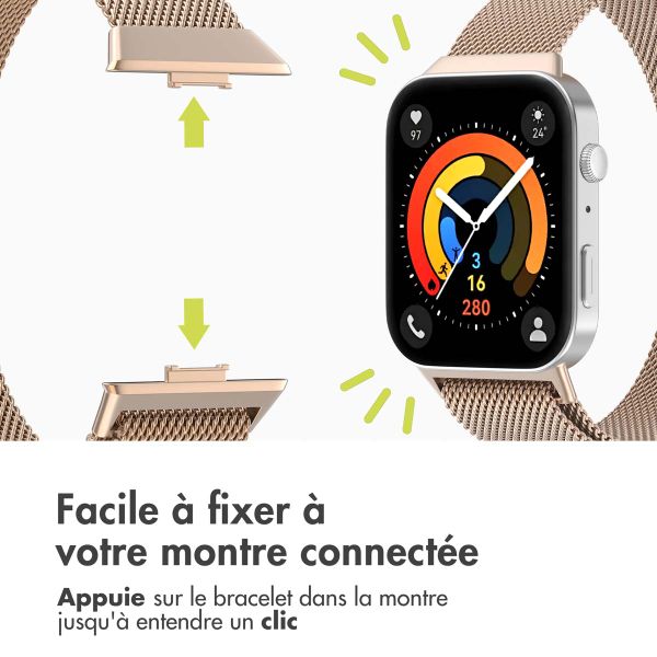 imoshion Bracelet magnétique milanais Huawei Watch Fit 3 - Rose Gold