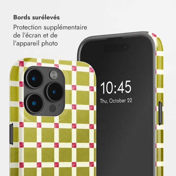 Selencia Coque arrière Vivid avec MagSafe Apple iPhone 15 Pro - Check This Olive