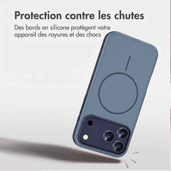 imoshion Coque arrière Color avec Thin MagSafe Ring Apple iPhone 18 Pro Max / 17 Pro Max - Bleu foncé