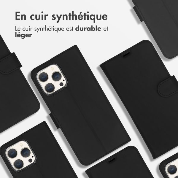Accezz Étui de télephone Wallet Apple iPhone 15 Pro Max - Noir