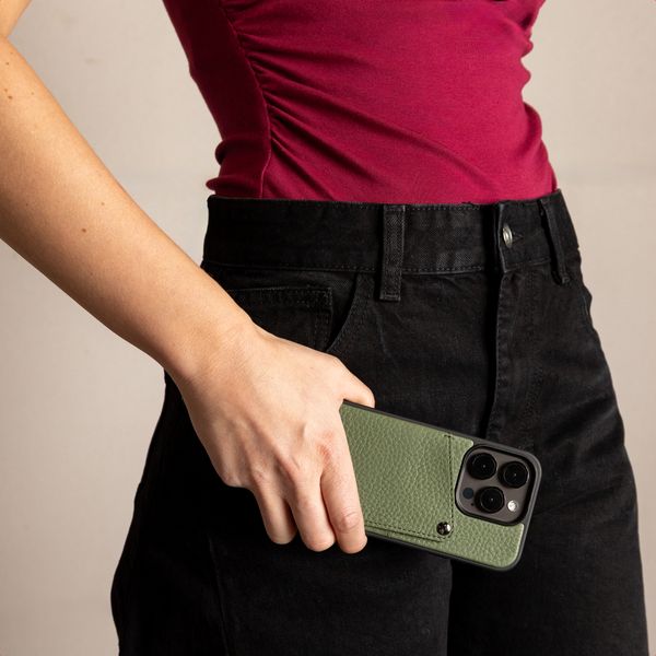 Selencia Coque Riva avec porte-cartes Samsung Galaxy S25 / S24 - Sage Green