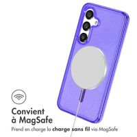 imoshion Coque Pailletée avec MagSafe Samsung Galaxy S25 - Paillettes Violet
