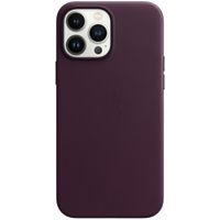 Apple Coque Leather MagSafe Apple iPhone 13 Pro Max - Dark Cherry