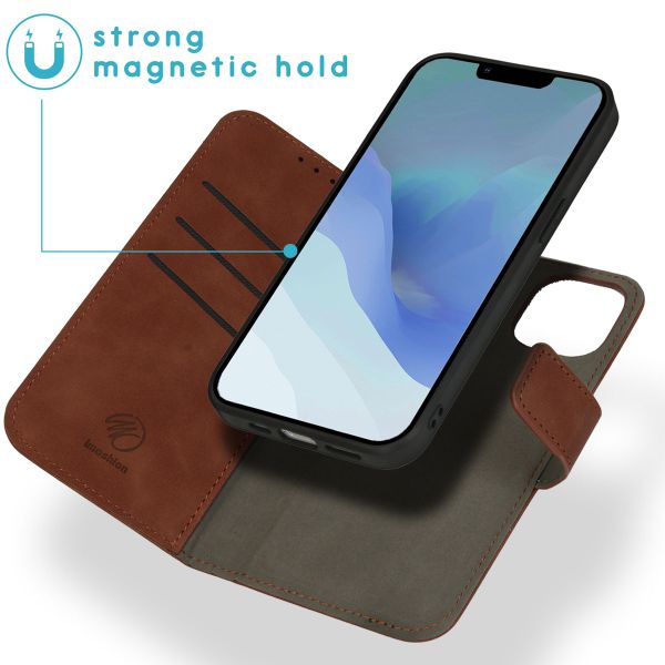 imoshion Etui de télephone luxe 2-en-1 amovible Apple iPhone 14 - Marron