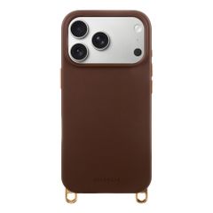 Selencia Coque arrière Rivièra avec MagSafe avec crochets amovibles Apple iPhone 17 Pro Max - Choco Brown