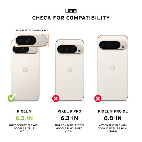 UAG Coque arrière Pathfinder Magnet Google Pixel 9 - Noir