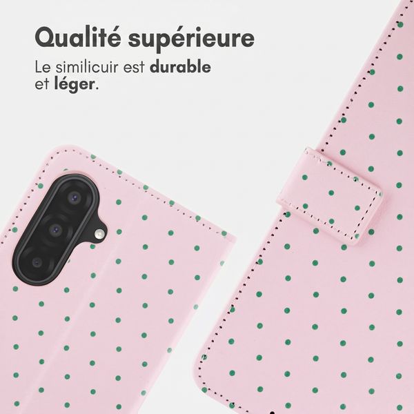 imoshion Étui de télephone portefeuille Design Samsung Galaxy A57 (5G) - Happy Dots