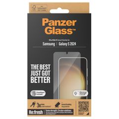 PanzerGlass Film de protection d'écran anti-bactérien Refresh Ultra-Wide Fit avec applicateur Samsung Galaxy S24