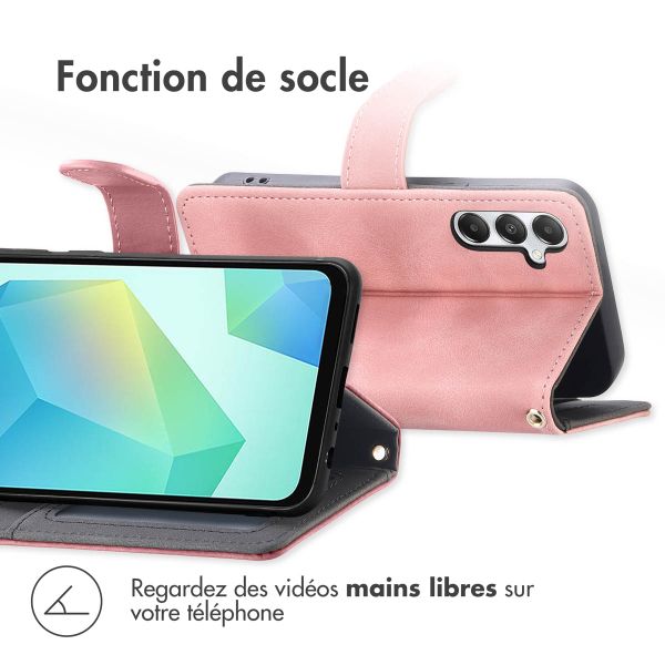 imoshion Etui de télephone portefeuille avec cordon Samsung Galaxy A15 (5G/4G) - Rose